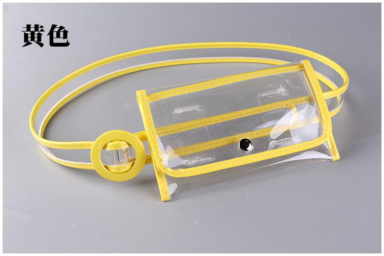 2019 Cheap Beach Clear PVC Fanny Pack Transparent Bag Waist Purse Chest Belt Bag For Ladies