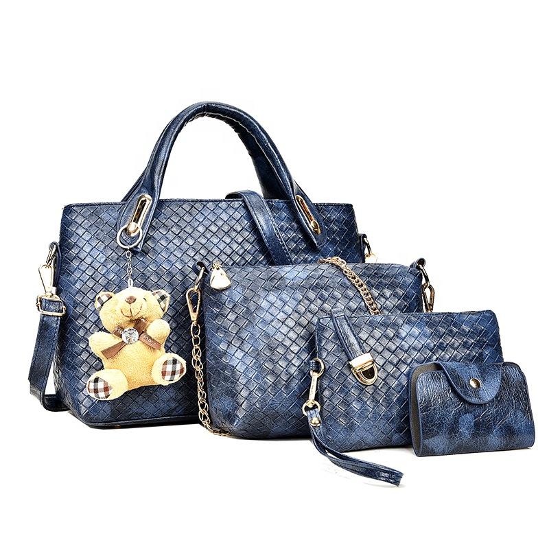 5Pcs/Set Women Lady Leather Handbags Messenger Shoulder Bags Tote Satchel Purse
