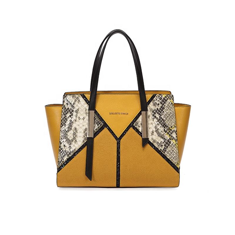 Wholesale Fashion 2019 Women Handbag Yellow Pu Leather Handbags