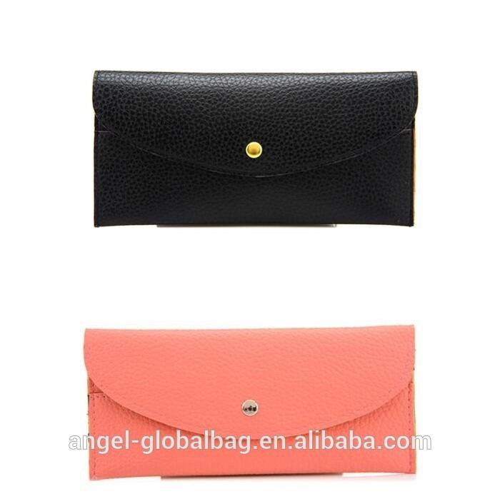 Bulk low price colorful envelope clutch bag beautiful credit card slim wallet women