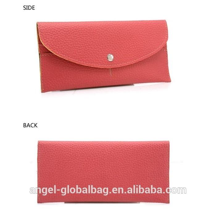 Bulk low price colorful envelope clutch bag beautiful credit card slim wallet women