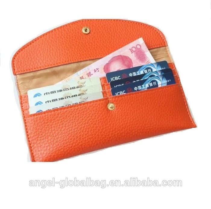 Bulk low price colorful envelope clutch bag beautiful credit card slim wallet women