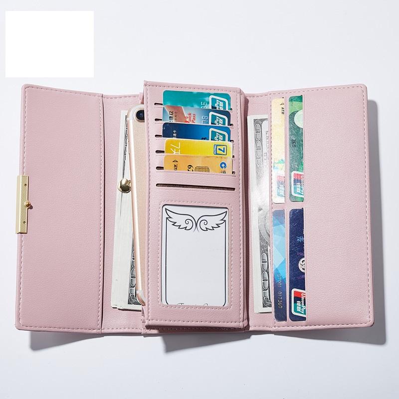 Good quality fashion latest design trifold wallet women ladies purse