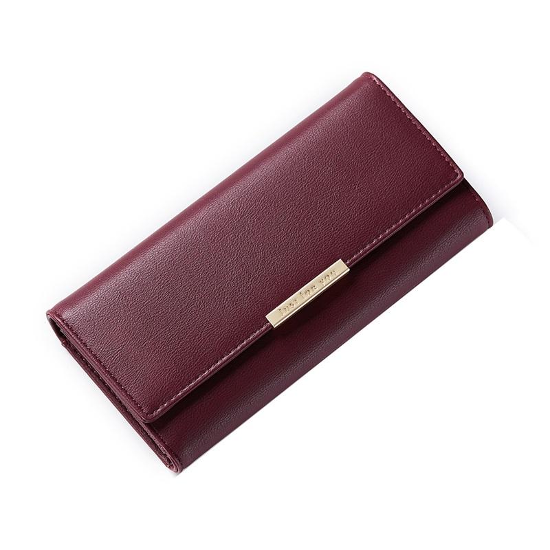 Good quality fashion latest design trifold wallet women ladies purse