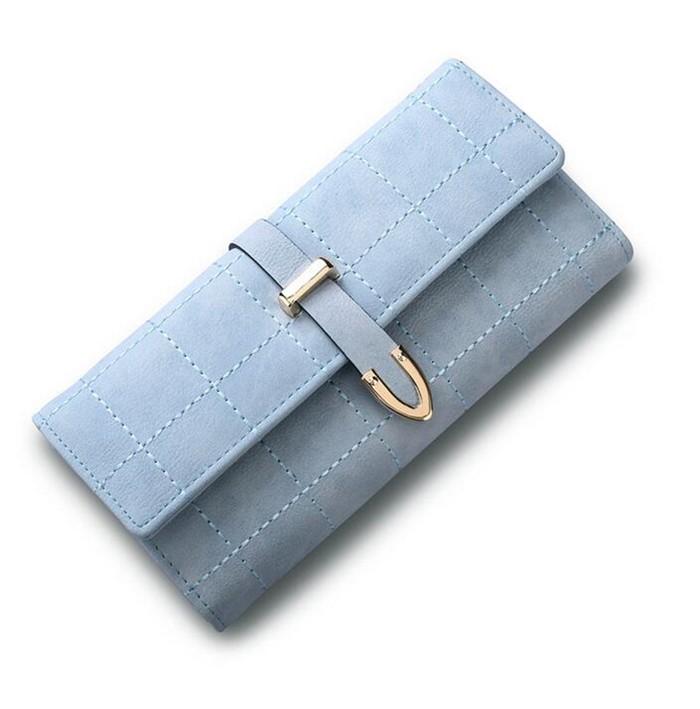 Hot sale Japanese korean vintage trifold black color woman wallet