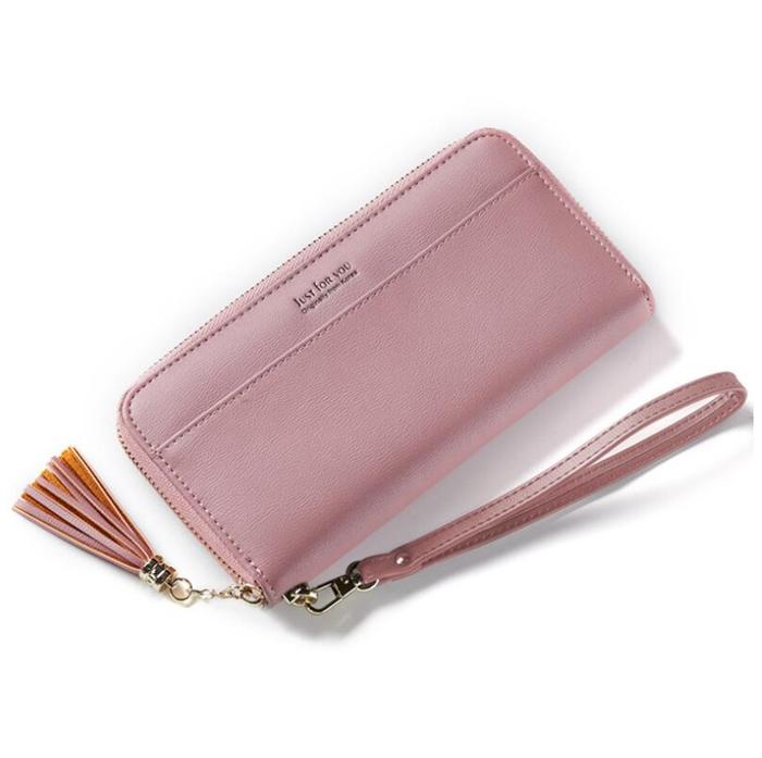 Just for you brand beautiful pink ladies long wallet women