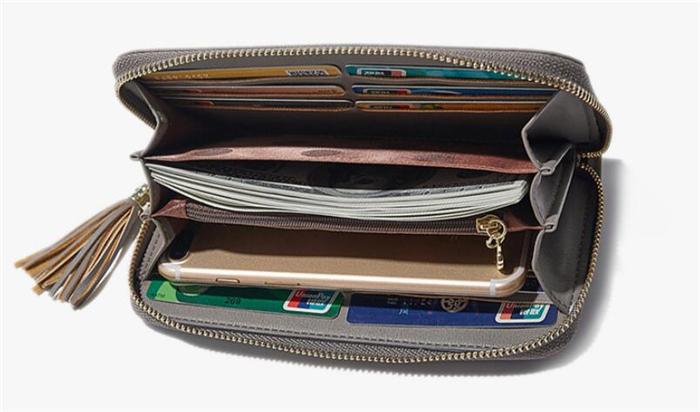 Just for you brand beautiful pink ladies long wallet women